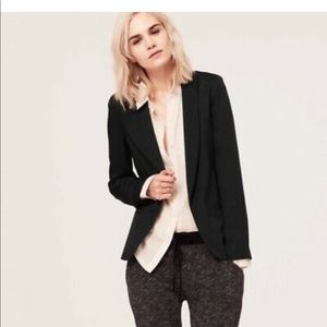 Lou & Grey Blazer Open Front Black Gray Jersey* EUC